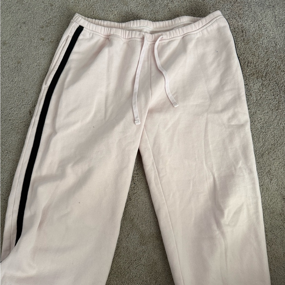 Women’s Pink Sweatpants with Black Stripe